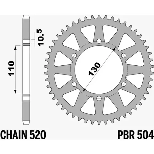 Catalina Corona Transmisión Yamaha Mt03/a R3/a Pbr Italia