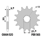 Piñón Ataque Transmisión Yamaha Mt03 Mt03a R3 R3a Pbr Italia 3