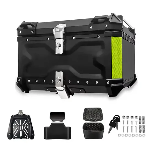 Maleta Top Case Aluminio Moto 65l X-series + Respaldo