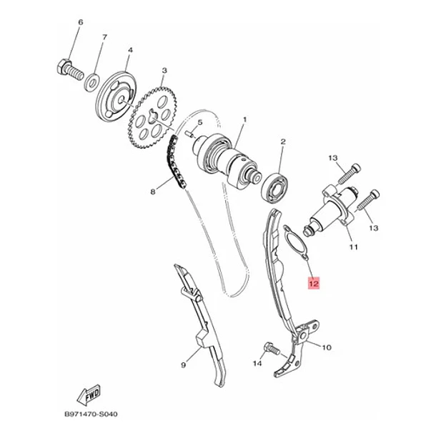Empaquetadura Tensor Cad Distribución Yamaha Fz25/a Original 2