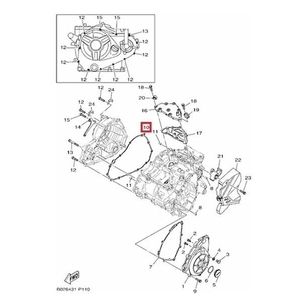 Empaquetadura Embrague Derecho Yamaha R3/a Mt03/a Original 4
