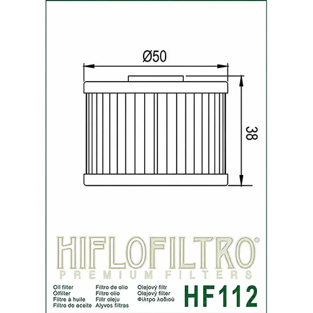 Filtro De Aceite Hiflo Hf112 Honda Cbr - Cbx - Xr Tornado 4