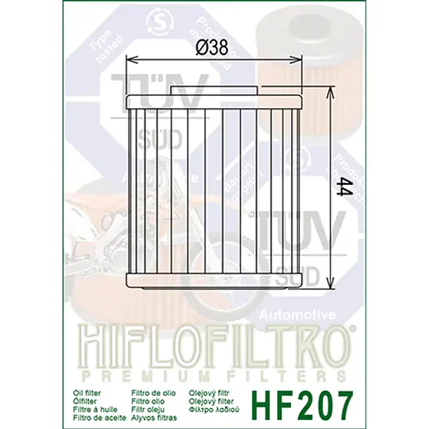 Filtro De Aceite Hiflo Hf207 Kawasaki Kx250 Kx450 Suzuki 3