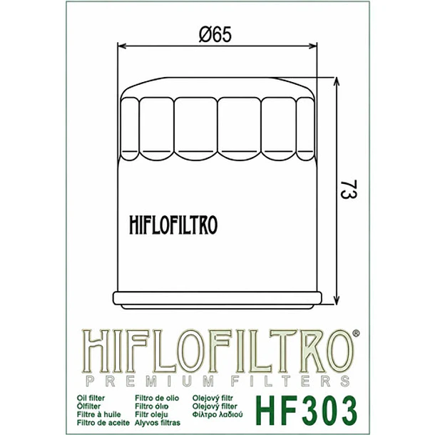 Filtro De Aceite Hiflo Hf303 Ninja 300/400/500 Z400 4