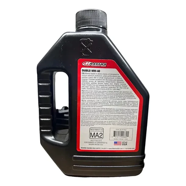 Aceite Máxima Diablo 10w40 1lt