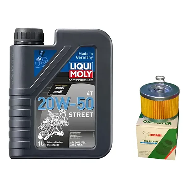 Kit Mantención Yamaha Fz16 Aceite 20w50 Liqui Moly + Filtro 1