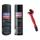 Kit Limpiador / Lubricante Cadena Moto Liqui Moly + Cepillo 1