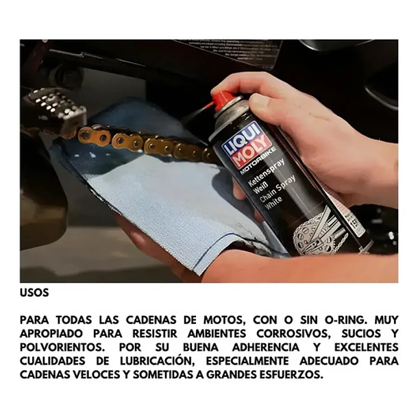Kit Limpiador / Lubricante Cadena Moto Liqui Moly + Cepillo 7