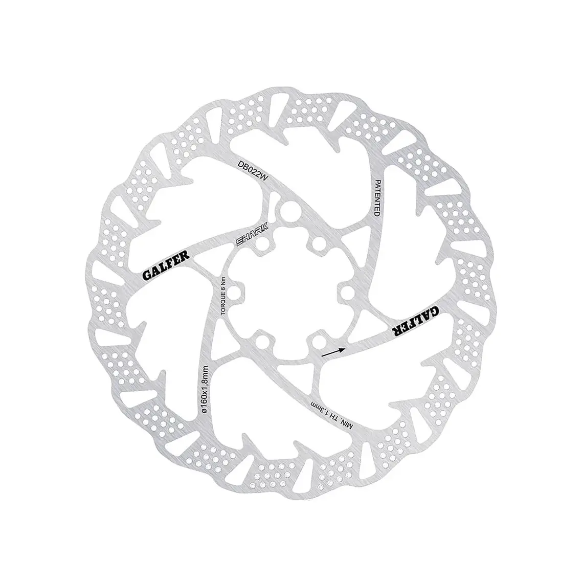 Galfer Disco de freno MTB Shark 160 x 1.8mm 6 pernos 1