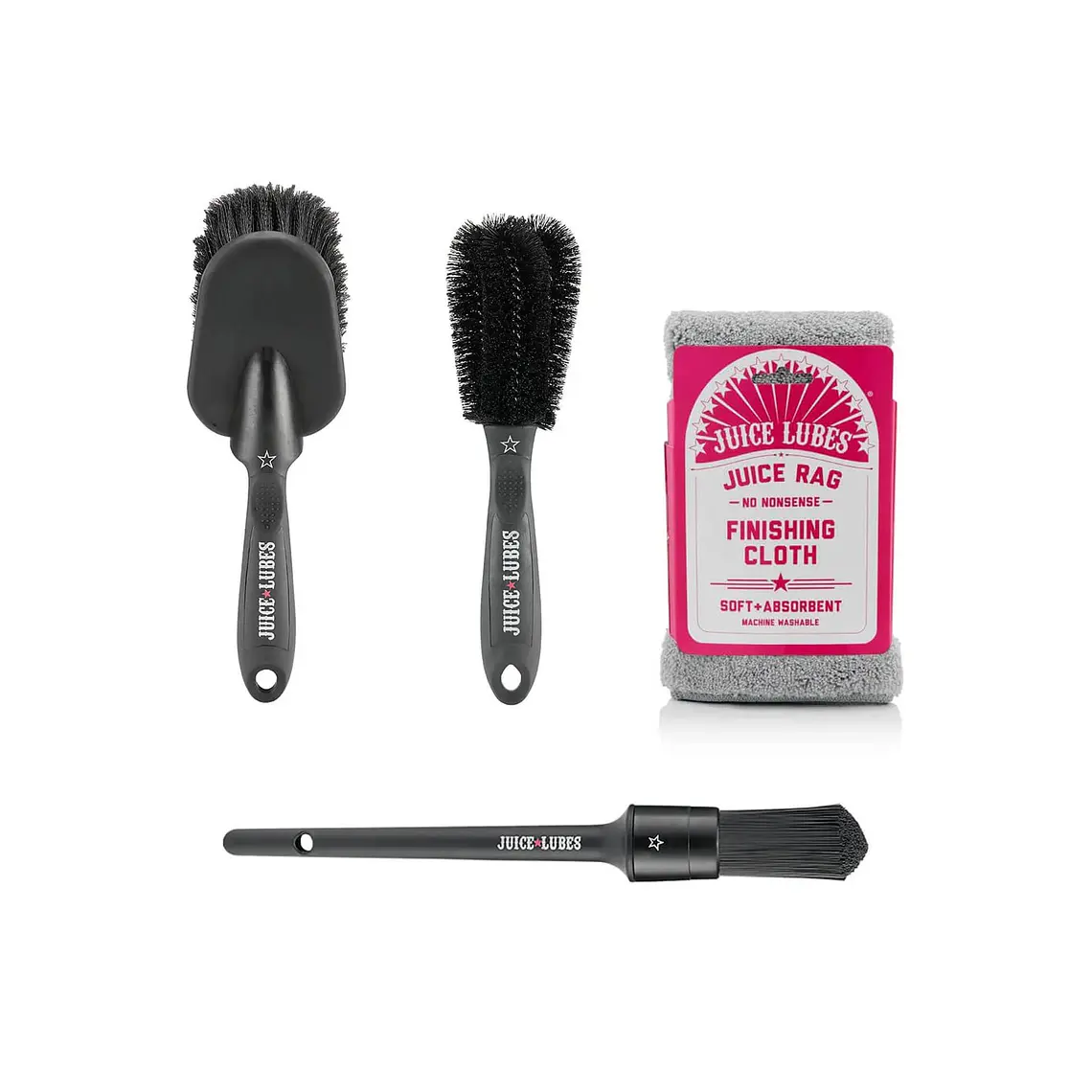 Juice Lubes 3x Brush + Cloth pack 1
