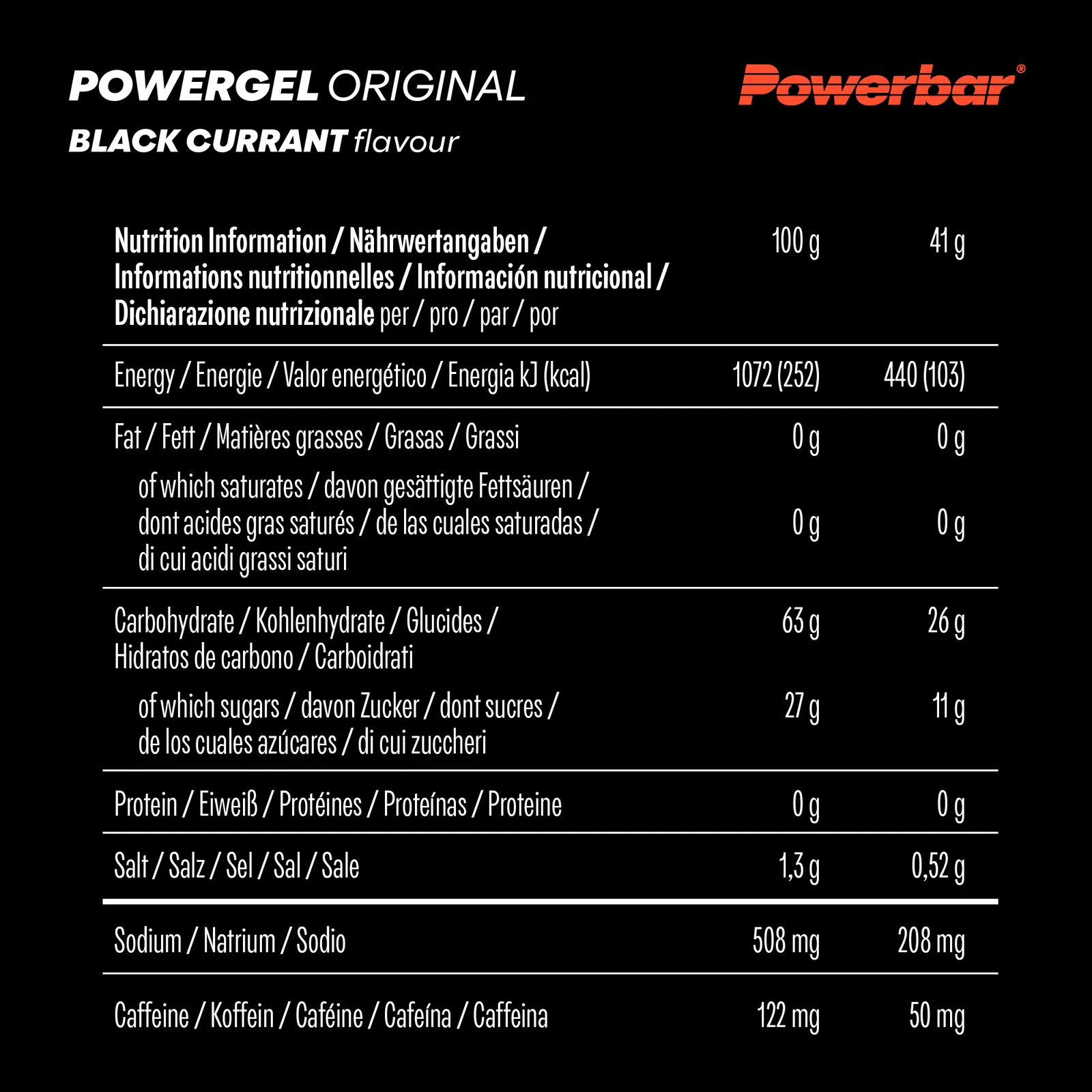 Powerbar Gel Energético Arandano 41g con cafeína 2