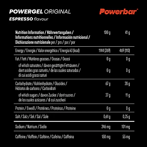 Powerbar GEL ORIGINAL ESPRESSO 41gr con cafeína