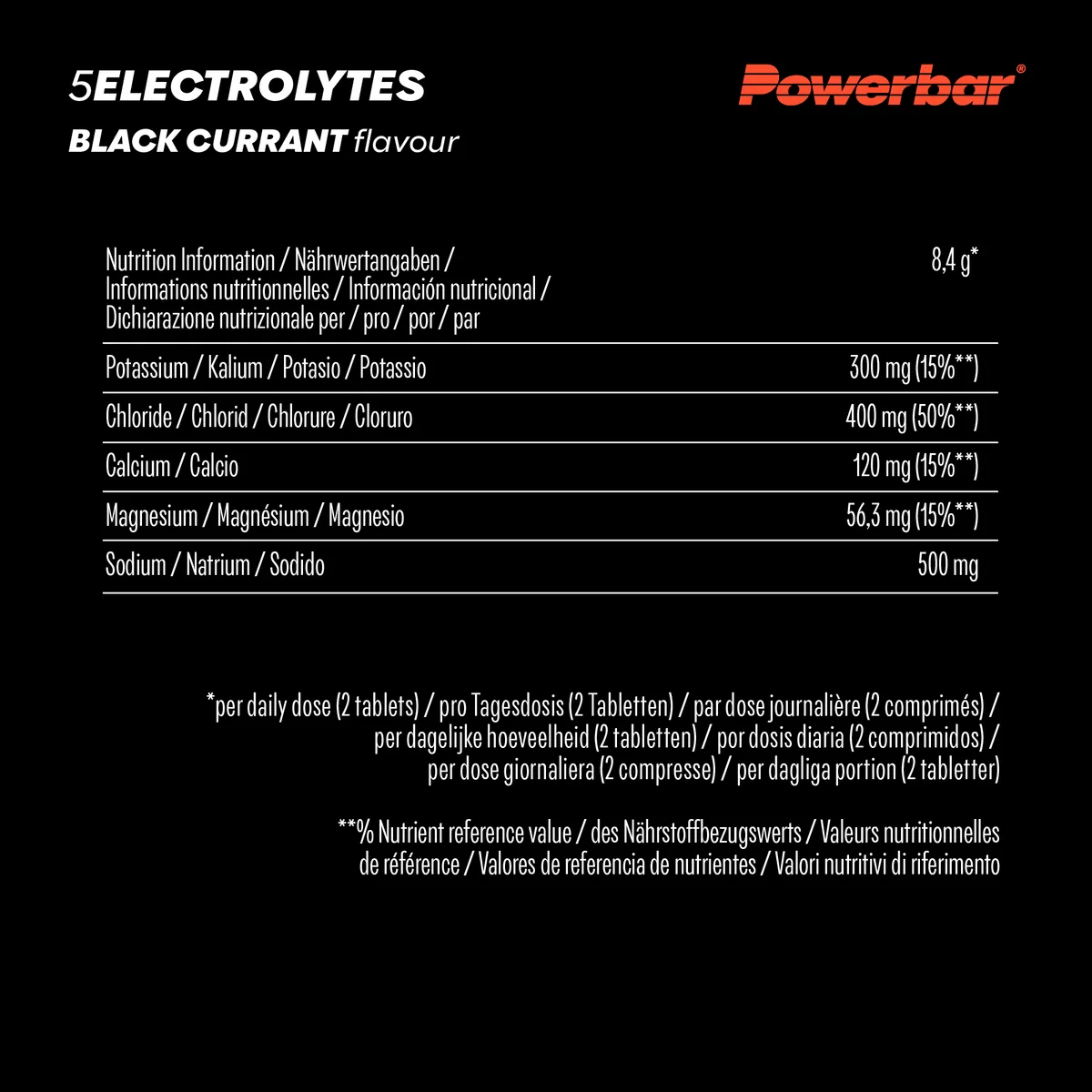 Powerbar TABLETAS 5 ELECTROLYTES BLACK CURRANT (10 unid) 2
