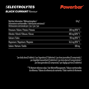 Powerbar TABLETAS 5 ELECTROLYTES BLACK CURRANT (10 unid)