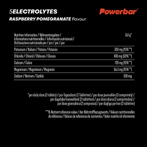Powerbar TABLETAS 5 ELECTROLYTES RASPBERRY POMEGRANATE (10 unid)
