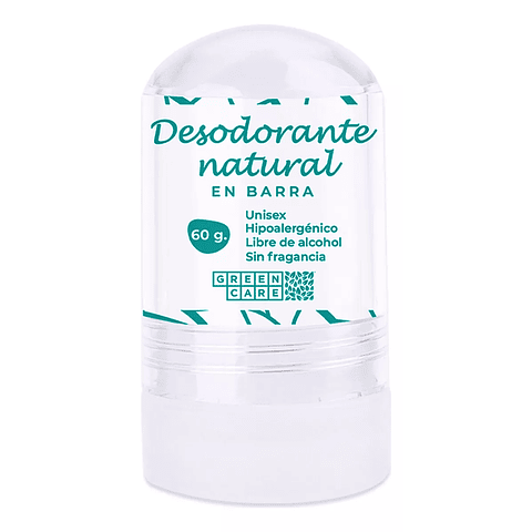 Desodorante De Alumbre - Greencare 100% natural- Sin perfume Libre de alcohol- Hipoalergénico- Ecofriendly