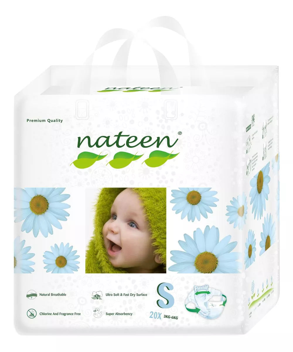 Pañales Ecológicos Talla S (20 Uds) - Nateen