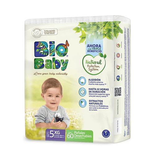 Pañales Ecológicos Talla 5 (60un) - Bio Baby