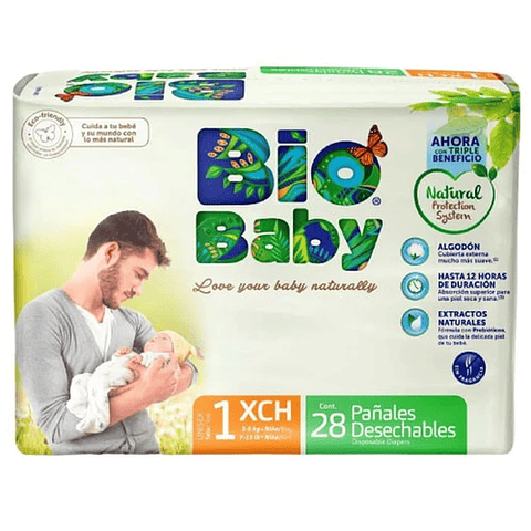 Pañales Ecológicos Talla 1 (28un) - Bio Baby
