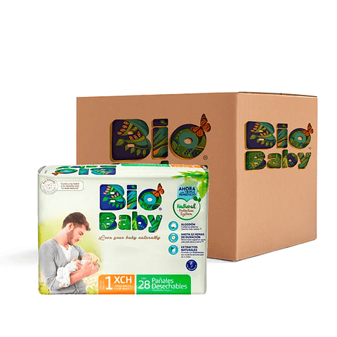 Caja de Pañales Ecologicos Talla 1 (168un) - Bio Baby