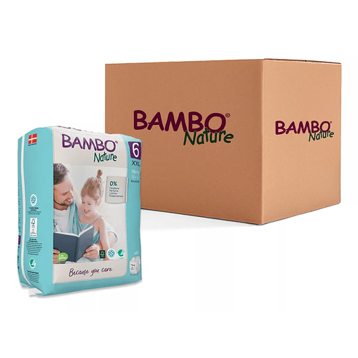 Caja Talla Xxl 6 paquetes (120 Uds.) - Caja De Pañales Ecológicos Bambo Nature