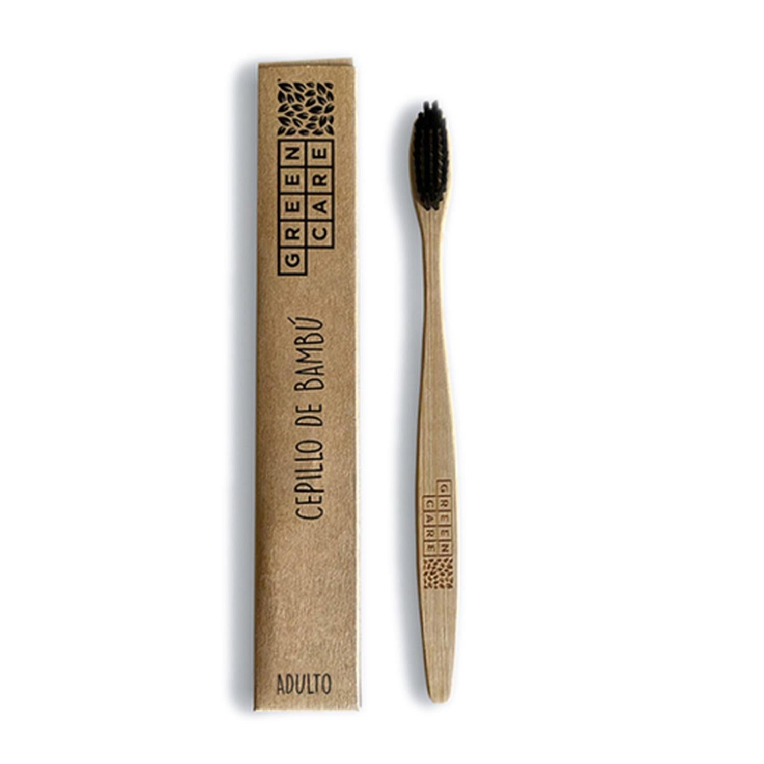 Cepillo Negro de Bambu para Adulto (2 unidades) - Greencare
