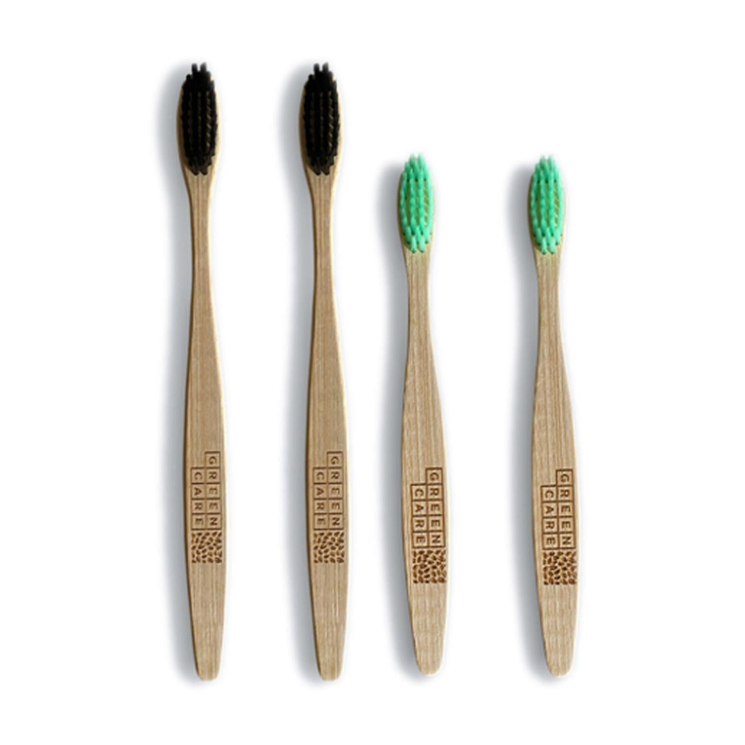 Pack Familiar Cepillo de Bambu Adulto o Niño (2 adulto + 2 niños) - Greencare