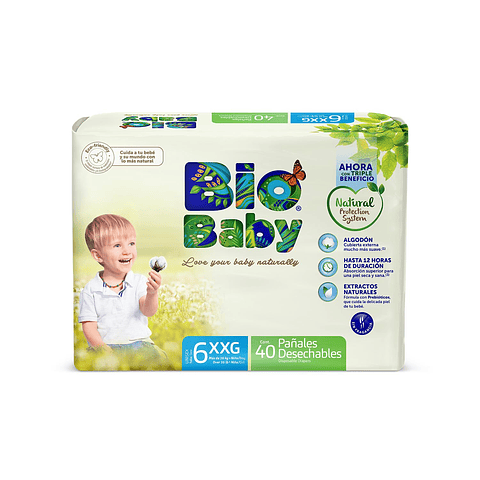 Pañales Ecológicos Talla 6 (40un) - Bio Baby