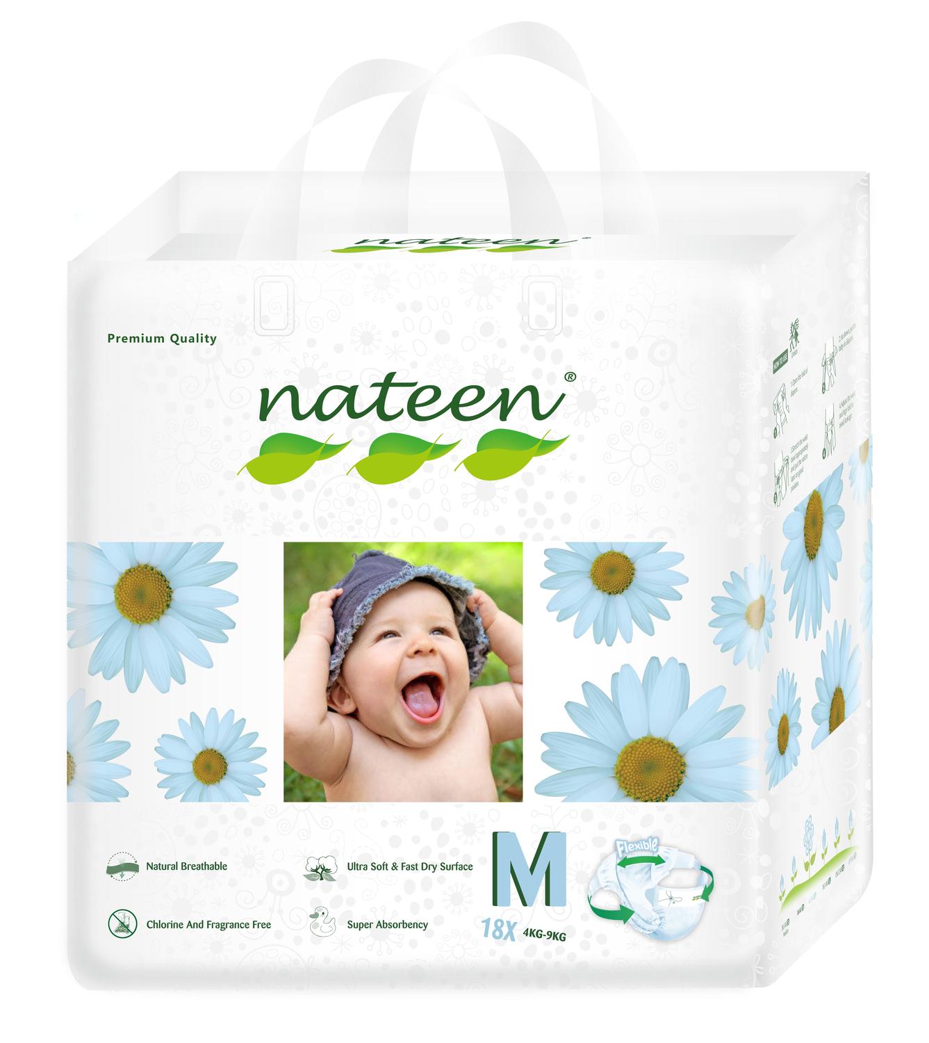 Pañales Ecológicos Talla M (18 Uds) - Nateen
