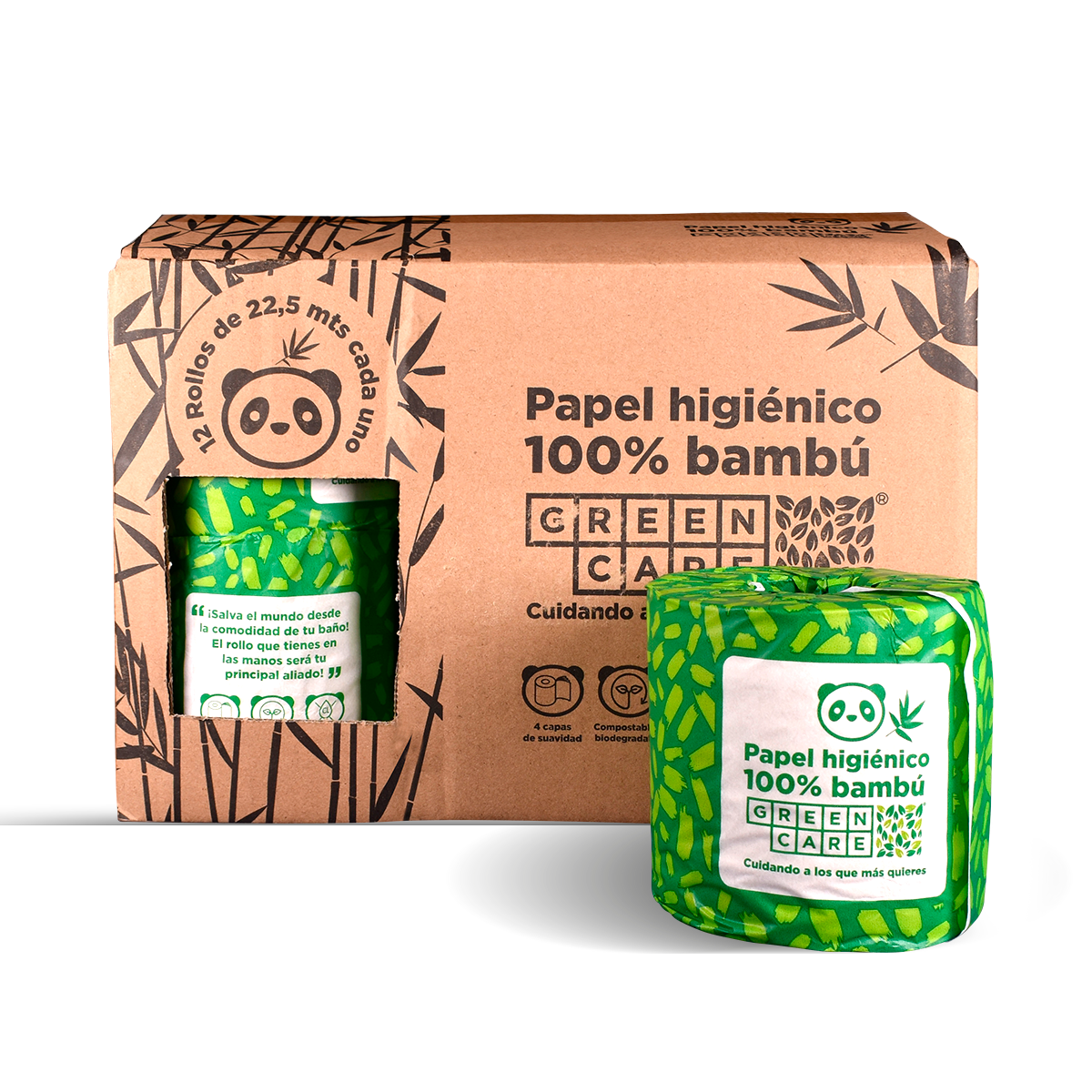Caja Papel Higiénico de Bambú Premium 12 Rollos