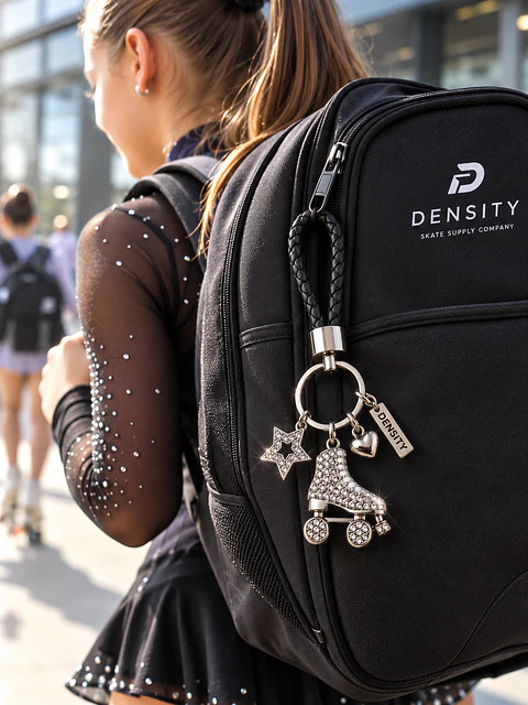 Llavero Patín Density Strass con Correa Trenzada Black