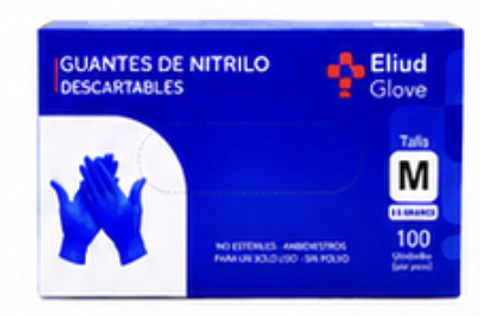 Guante de Nitrilo XS - Eliud - Color Azul 