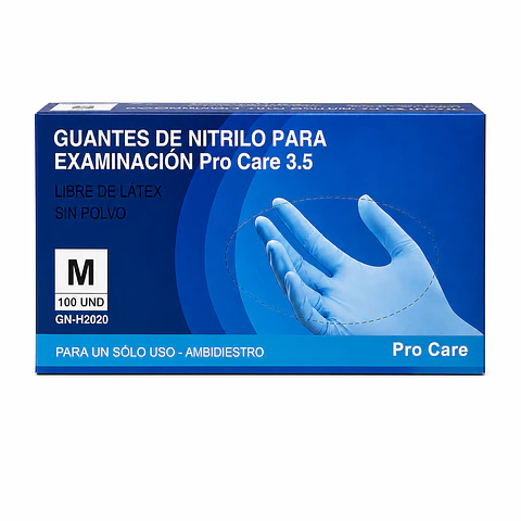 Guantes de Nitrilo Pro Care 3.5 | Caja x 100 unidades