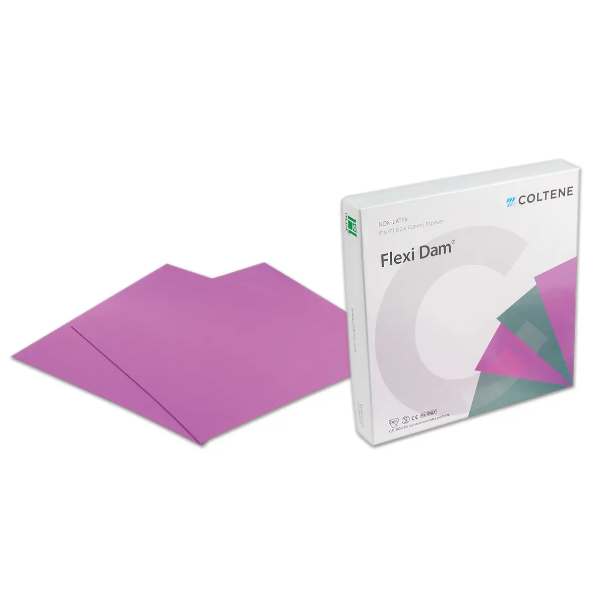 Goma dique de hule flexidam libre de latex 6x6 | DENTINET - Insumos