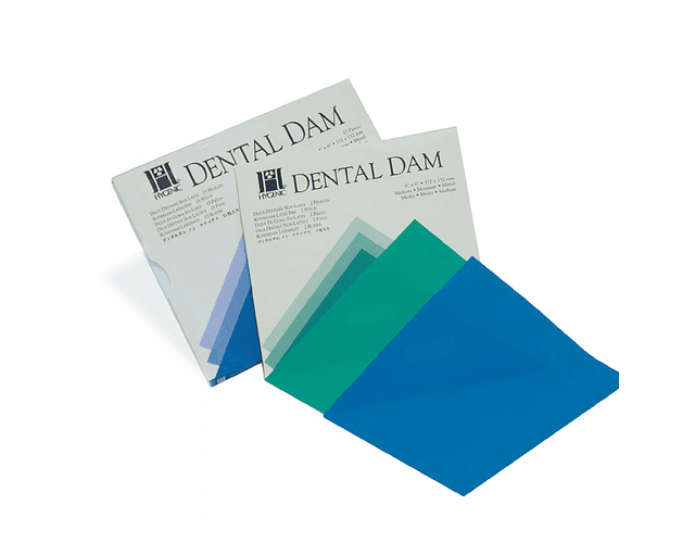 Goma Dique De Látex 6 X 6 Azul, Dental Dam