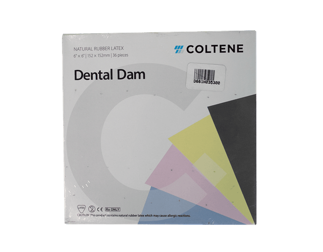 Goma Dique De Látex 6 X 6 Azul, Coltene Dental Dam