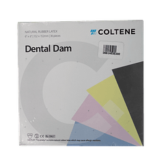 Goma Dique De Látex 6 X 6 Azul, Coltene Dental Dam
