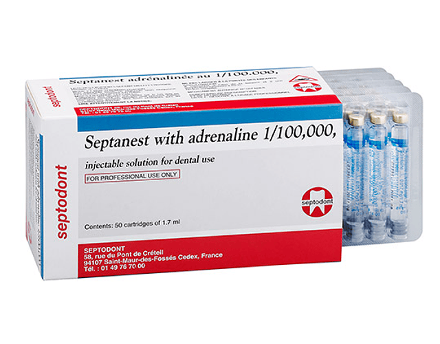 Anestesia Septanest 4% Articaína 1/100.000 Septodont