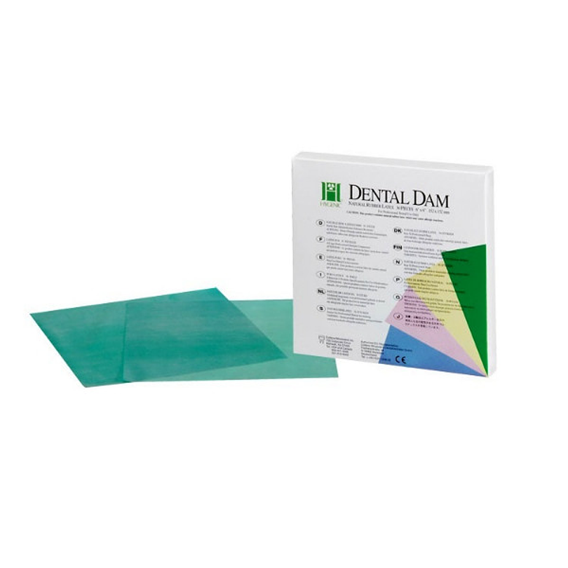 Goma Dique De Latex 5 X 5 Verde, Coltene Dental Dam