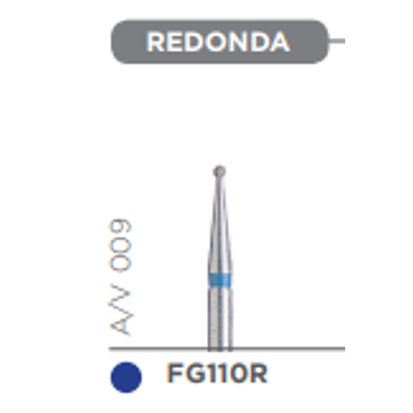 Fresa Diamante Grano Regular Redonda A/V 009 - Kerr