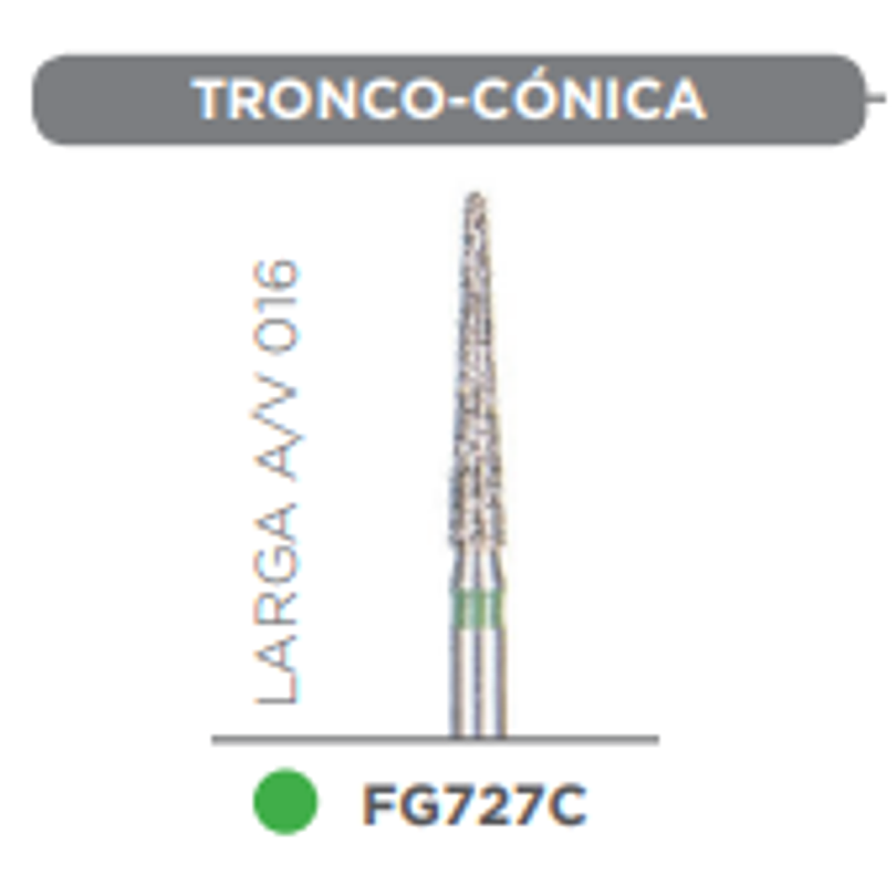 Fresa Diamante Grano Grueso Troncoconica Larga A/V 016 - Kerr