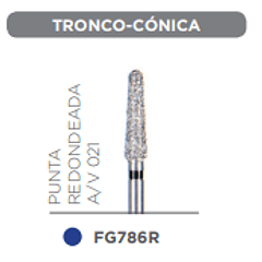 Fresa Diamante Grano Regular Troncoconica Punta Redondeada A/V 021 - Kerr