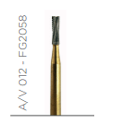 Fresa Carbide Transmetalica Alta Velocidad de Tallo Medio Cilindrica A/V 012 - FG2058 - Kerr 