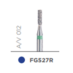 Fresa Diamante Alta Velocidad - Cilindrica Corta Punta Plana A/V 012 - Grano Regular 