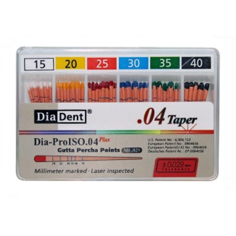 CONOS DE GUTTAPERCHA 45-80 4% MARCA DIADENT