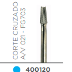 Fresa Carbide Alta Velocidad de Tallo Medio Conica o Tronco Conica A/V 021 - FG703 - Kerr