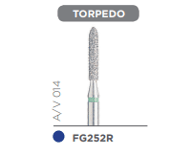 Fresa Diamante Grano Regular Torpedo A/V 014