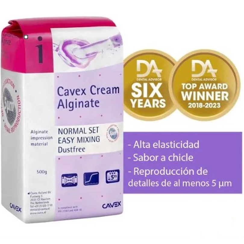 Alginato Cavex Cream 500 Grs (Fraguado Normal) - Cavex