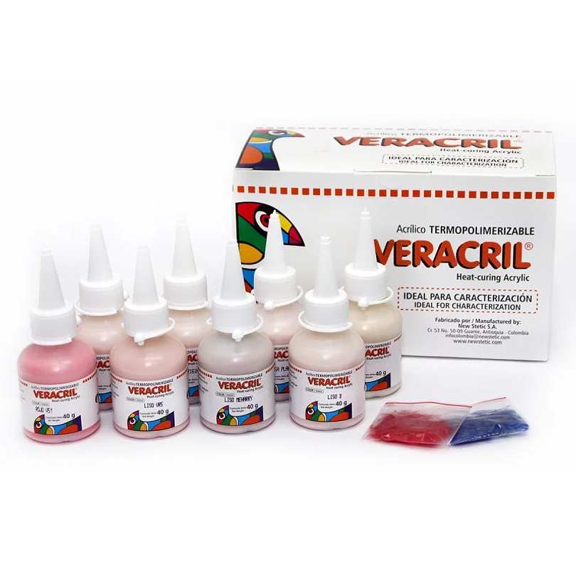 Acrilico Termo Caracterización KIT 8X40 Gr - Veracril