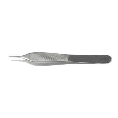 Micro-pinza Adson cirugía fina 0.8 mm 12 cm.